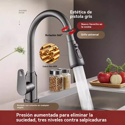 🚰【Cartucho de filtro gratuito】🔥Boquilla de Filtro para Grifo con Giro de 360°