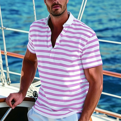 👕🔥【50% de descuento】[S-7XL] Polo deportivo de verano a rayas para hombre
