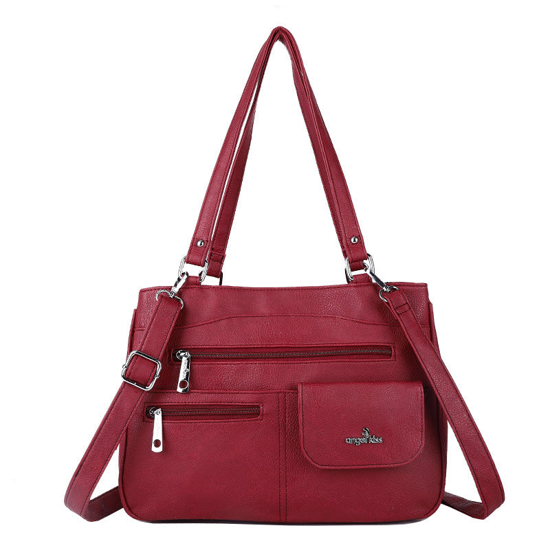 👛Geantă de mână din piele pentru femei, capacitate mare, disponibilă în mai multe culori
