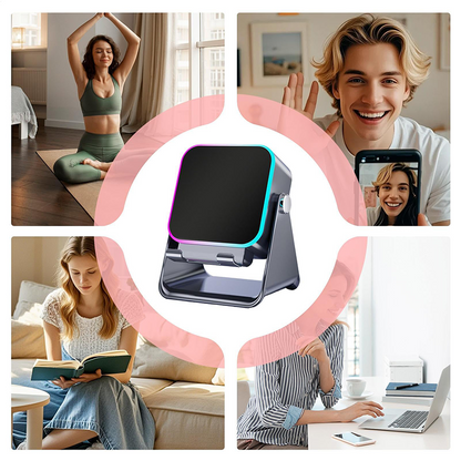 🔥📢 50% отстъпка! 5 в 1 Bluetooth високоговорител с безжично зареждане и регулируема стойка за телефон 🎶⚡