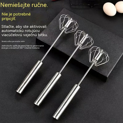 🥚 KÚPTE 2, DOSTANETE 1 ZADARMO! 🔥 Poloautomatický ručný šľahač vajec z nehrdzavejúcej ocele – rýchly a odolný – ideálny na vajcia, cesto alebo smotanu – hladké šľahanie bez námahy 🍳
