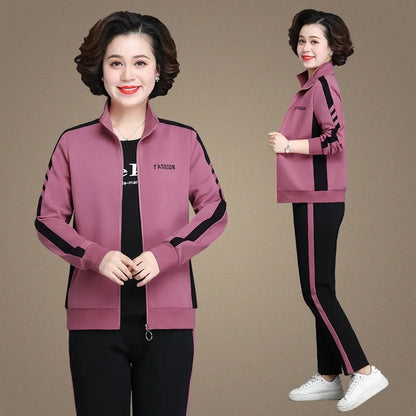 🔥【50% zniżki】🔥【M-5XL】【Kurtka + Spodnie】😍 Nowy jesienny codzienny zestaw sportowy, duży rozmiar