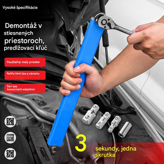 【🛠️5-dielna sada】Multifunkčný vysúvateľný račňový vidlicový kľúč