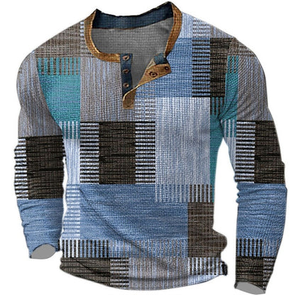 🎁😍【Oferta por ograniczony czas】👔【S-4XL】Męska koszulka z długim rękawem z nadrukiem