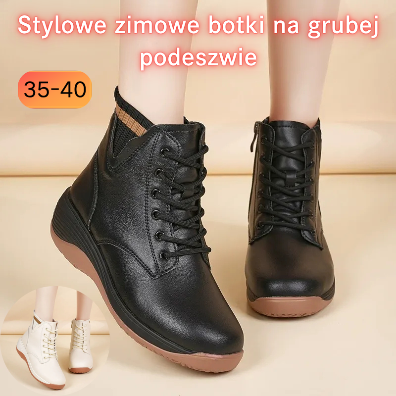🎁👢【35-40】Nowe modele jesień-zima – proste i stylowe botki damskie na grubej podeszwie, które dodają wzrostu ❄🍂
