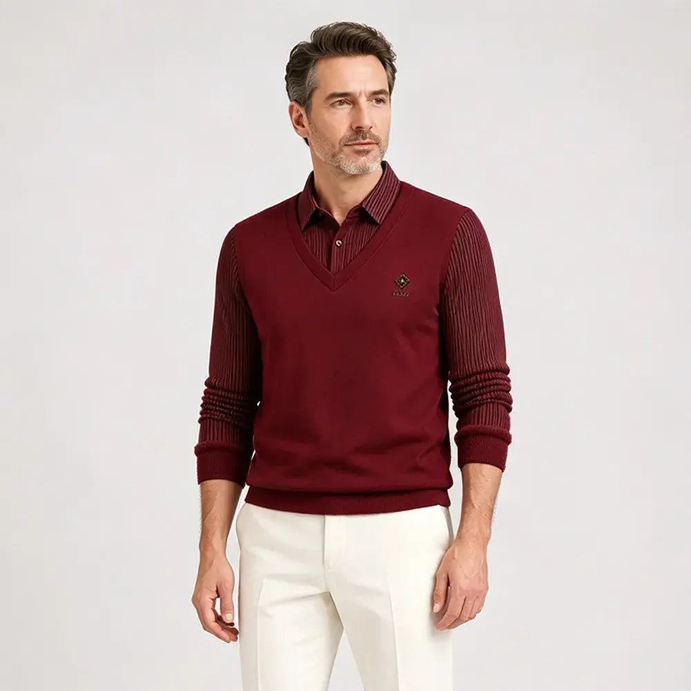 👔🔥【M-4XL】Nové pánske zimné polo tričko s golierom a flísovou podšívkou vo veľkých veľkostiach.