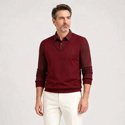👔🔥【M-4XL】Nové pánske zimné polo tričko s golierom a flísovou podšívkou vo veľkých veľkostiach.