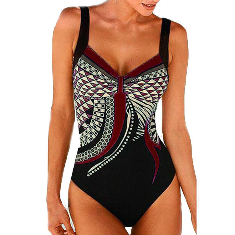 🩱Wyprzedaż sezonowa🏊‍♀️ Nowy strój kąpielowy jednoczęściowy retro 2025 z nadrukiem, bikini