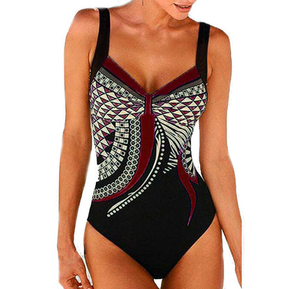🩱Wyprzedaż sezonowa🏊‍♀️ Nowy strój kąpielowy jednoczęściowy retro 2025 z nadrukiem, bikini