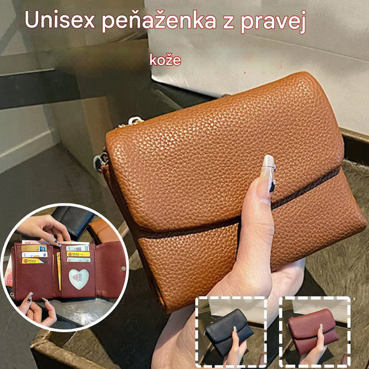 🔥✨【50% OFF】⏰Unisex peňaženka z pravej kože s RFID ochranou Pebble🔥