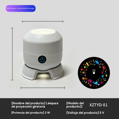 Dynamiczny obrotowy projektor LED