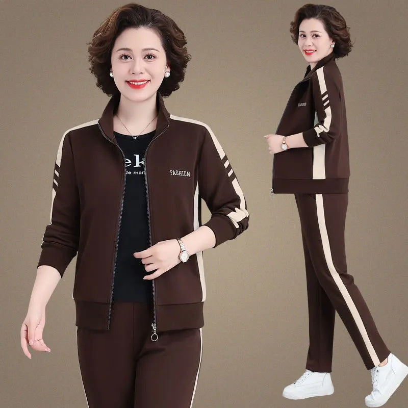 🔥【50% zniżki】🔥【M-5XL】【Kurtka + Spodnie】😍 Nowy jesienny codzienny zestaw sportowy, duży rozmiar