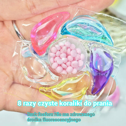 ✨👚【30 sztuk】🌈Bardzo duże wiadro 6 w 1 pachnące kulki do prania usuwają plamy i pozostawiają zapach, skutecznie eliminują roztocza i bakterie