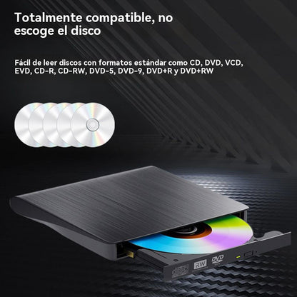 📢📢 58 % zľava! 💿💻 Externá CD/DVD jednotka: Plug & Play, prenosná a kompatibilná s Mac/Windows