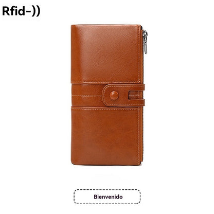 💖👜【Oferta por tiempo limitado -50%】Cartera multifuncional de piel genuina para mujer, top ventas 2025