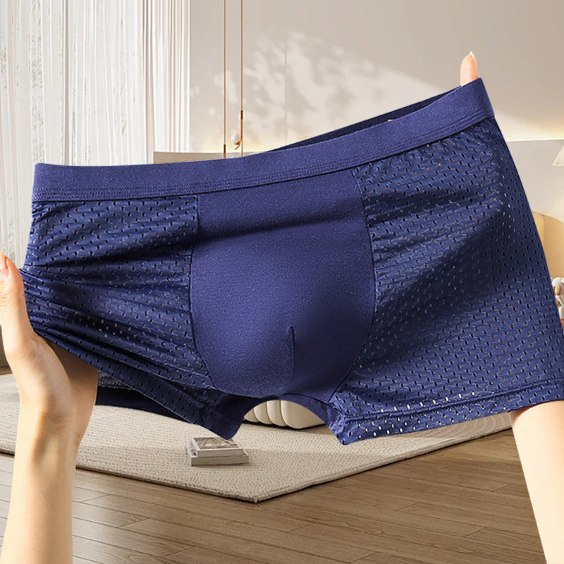 🔥【Compra 6 y llévate 6 gratis】Calzoncillos bóxer de malla transpirable y cómodos para hombre