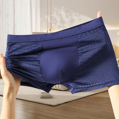 🔥【Compra 6 y llévate 6 gratis】Calzoncillos bóxer de malla transpirable y cómodos para hombre