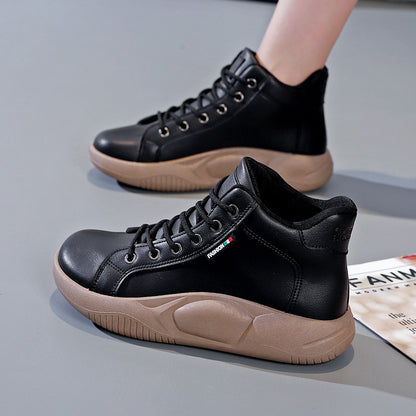 💖【Сезонна промоция -50%】👟 Ретро кожени обувки с дебела подметка, модерни и универсални