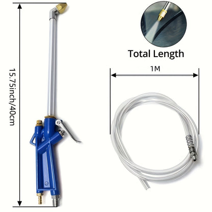 🚗💦 Pneumatická čistiaca pištoľ 2 v 1 – Silný prúd vzduchu a vysokotlaková voda pre hĺbkové čistenie 🔥