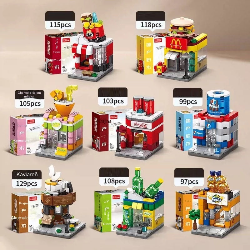 🏙️🧩【50% zľava po obmedzenú dobu】 Kompatibilné s LEGO mini city street scene stavebnými blokmi vzdelávacích stavebných hračiek