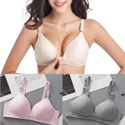 🥰 (3 броя) Сутиен с отваряне отпред👙 Тънък, с повдигащ ефект, против увисване