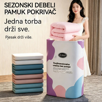 🧳 5 komada za samo 26 € 💨 Velike, fleksibilne vakuumske vrećice za pohranu: Nije potrebna zračna pumpa, nepropusne su, idealne za uštedu prostora u koferu i kod kuće ✈️