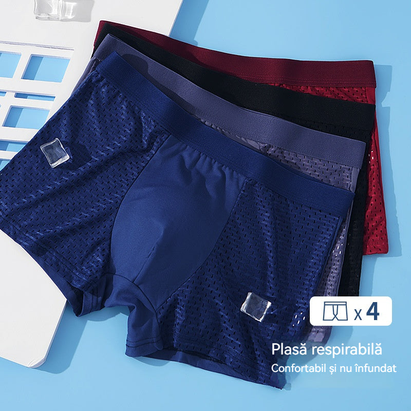 🔥【Compra 6 y llévate 6 gratis】Calzoncillos bóxer de malla transpirable y cómodos para hombre