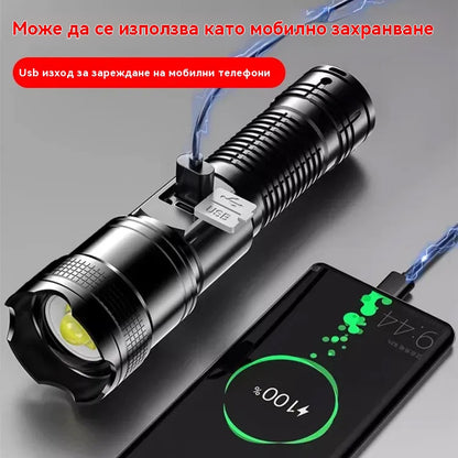💥🔦【Купи 1, вземи 1 безплатно】Хитов високоярък многофункционален фенер с увеличение за външна употреба