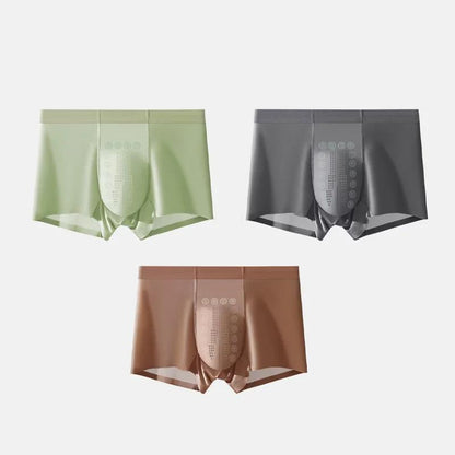Revoluția Confortului Masculin 2026 ✨ Boxeri Premium din Matase de Gheață cu Tourmaline 🛡️ Antibacterieni 10A (Set de 3 Bucăți)!
