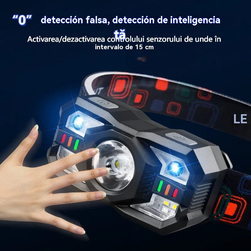 💡🌟【Compra 1 y recibe 1 gratis】🔥🔥Lámpara de inducción inteligente con batería de larga duración, luz de pesca nocturna para exteriores, montada en la cabeza