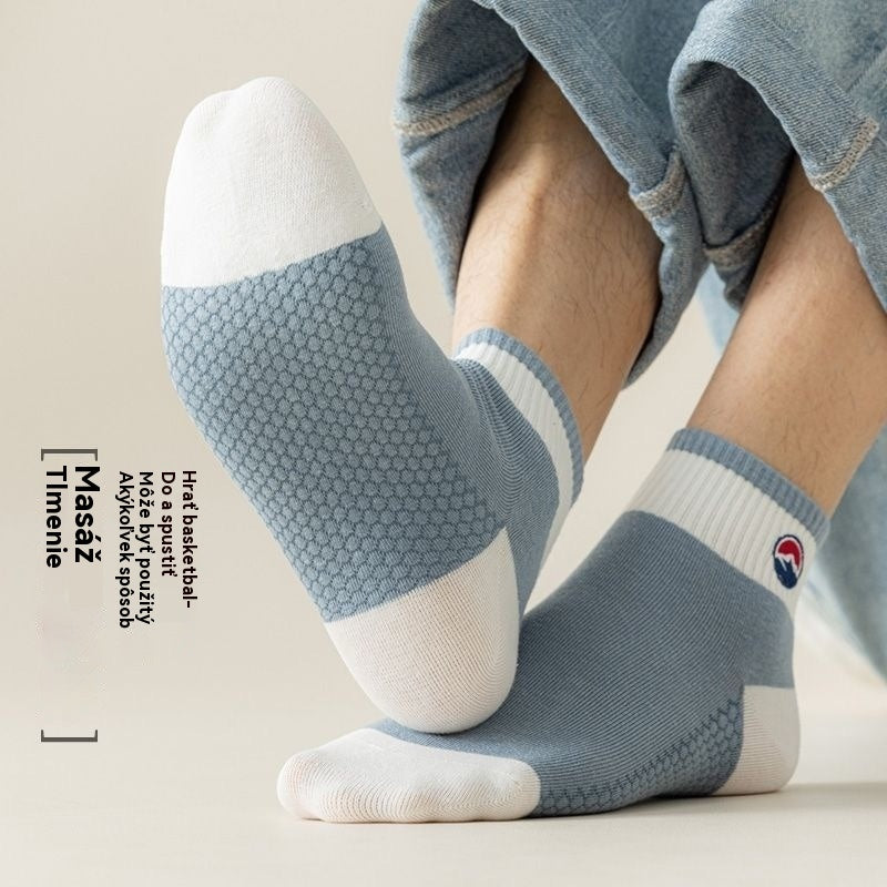 【10 párov】🧦🌈 Pánske priedušné športové ponožky do polovice lýtka, odvádzajúce pot