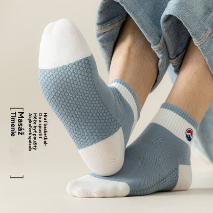 【10 párov】🧦🌈 Pánske priedušné športové ponožky do polovice lýtka, odvádzajúce pot