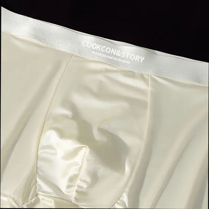 🔥😎【Zľava 50%】10A Antibakteriálne pánske boxerky do rozkroku, priedušné, hladké, bezšvové spodné prádlo z ľadového hodvábu, luxusné saténové spodné prádlo