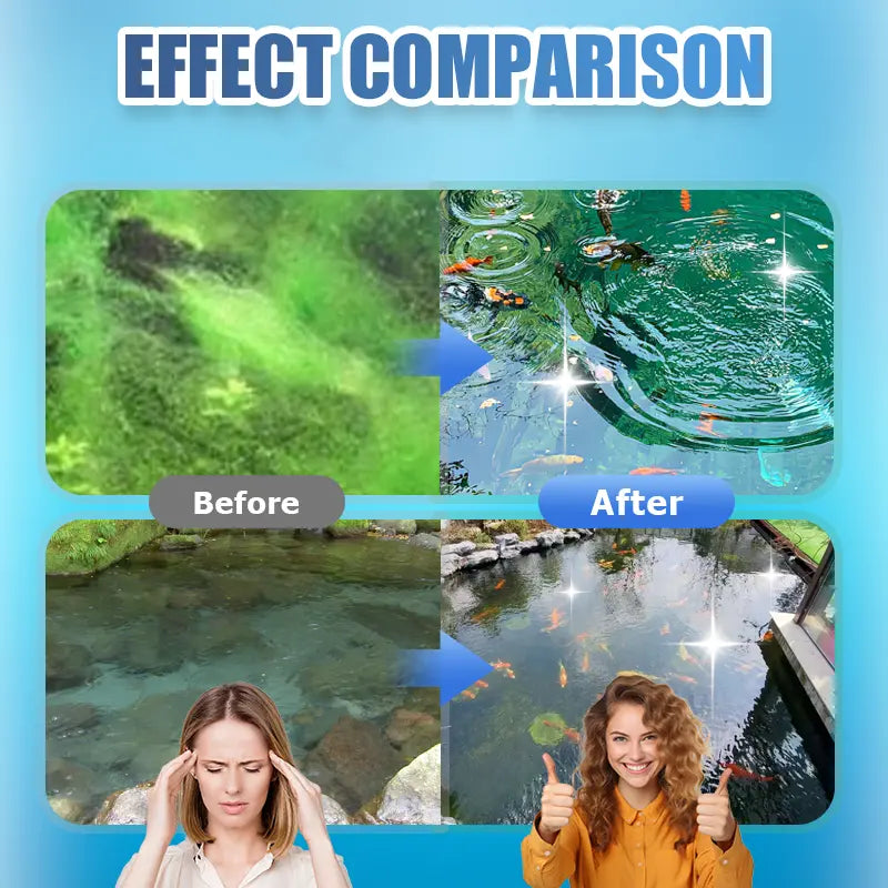 🐟🌊🔬500g Prémiový prášok do jazierka | Čistič vody a kontrola rias 🐟🌊🔬