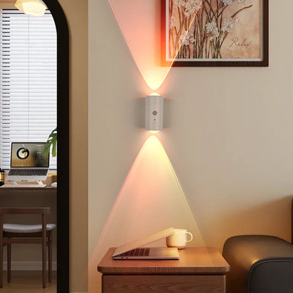 💡 Inteligentna lampka nocna z czujnikiem ruchu i magnetyczną podstawą – samoprzylepna ładowalna lampka do szafy, z podwójnym czujnikiem typu „kocie oko” 🐱✨