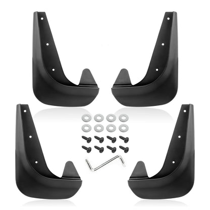 🚗💨【Juego de 4 piezas con herramientas de instalación】Guardabarros para ruedas delanteras y traseras de coche, accesorios exteriores universales para guardabarros de rueda de coche
