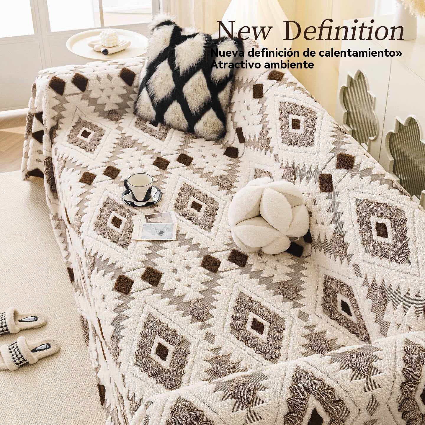 🛋️Oferta especial de Navidad para madrugadores:🎉 funda de sofá suave y antideslizante de felpa🍂