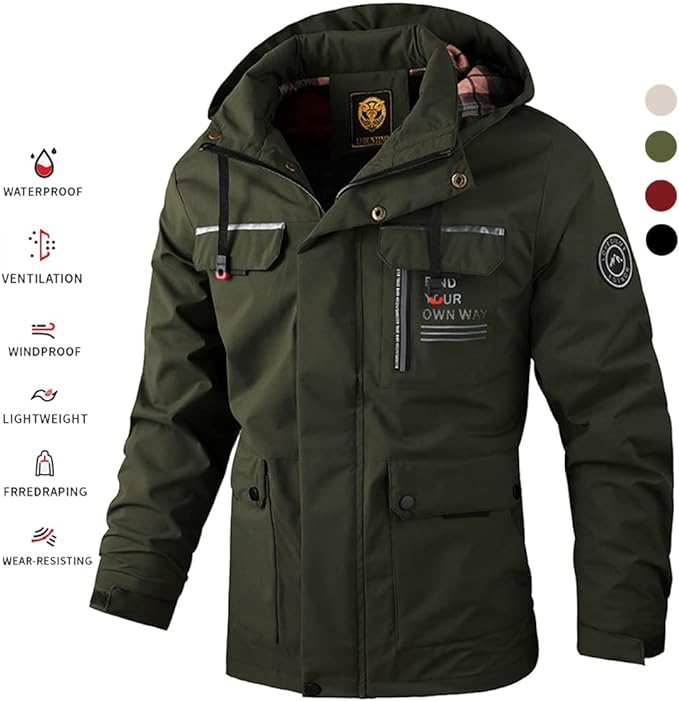 🔥🔥【Venta caliente】【M-6XL】Nueva chaqueta cálida de hombre para otoño e invierno, resistente al viento y al agua【Recomendado】