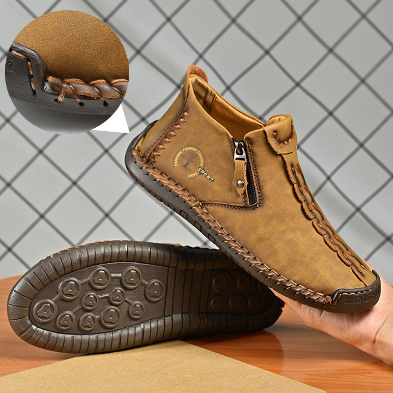 👞💥【Sezonski popust 50%】Zimska novost 2025: Moški čevlji Martens s krzneno podlogo in zadrgo