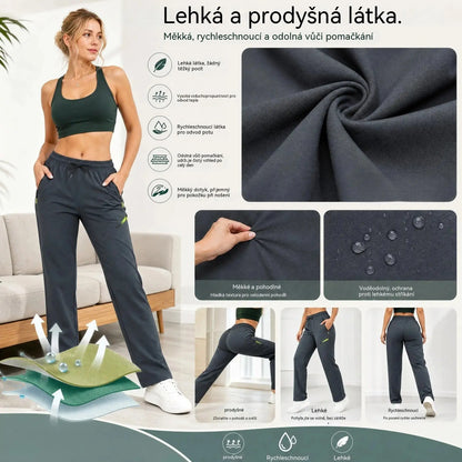 ⏳ 🔥 Dámske nohavice s rovnými nohavicami – elastický pás; vhodné do práce, na cesty aj na každodenné nosenie 👖✨