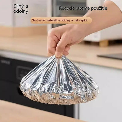 ✨【Balenie 50 kusov】♻️🍲Opakovane použiteľné viečka z potravinárskej hliníkovej fólie
