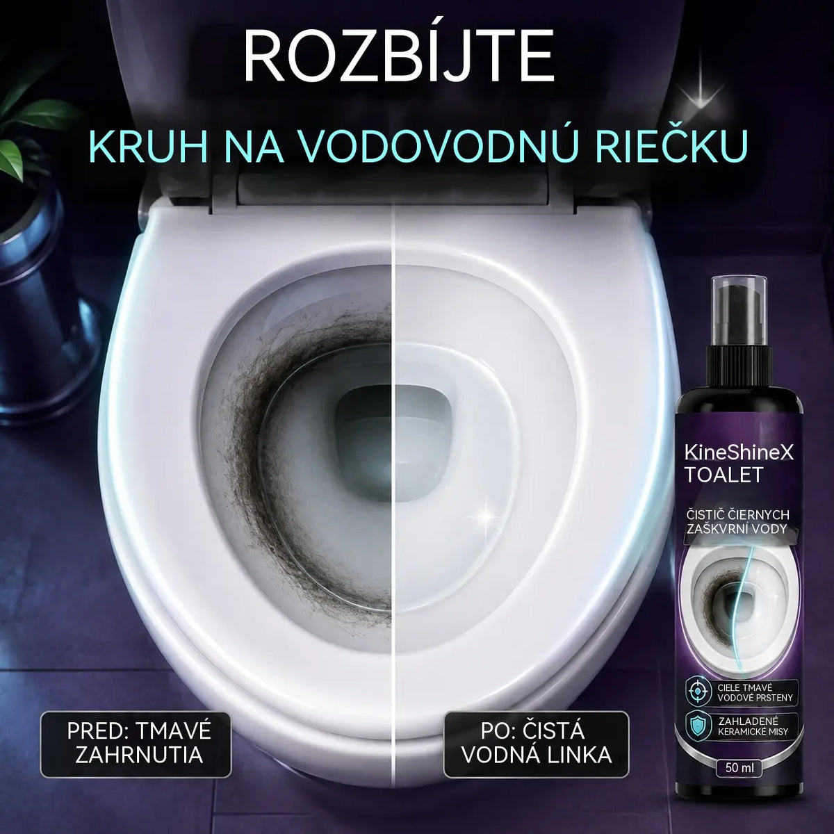 ✨【Kúp 1, získaj 1 zadarmo】🚽Čistiaci prostriedok na toalety odstraňuje čierne škvrny a vodný kameň z línie hladiny vody, ako aj odolné nečistoty.