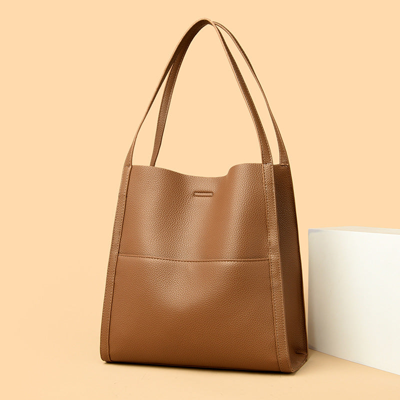 🔥👜👜【45% OFF】Чанта за рамо от мека кожа с голям капацитет, семпла, едноцветна, задължителна дреха за есента и зимата.