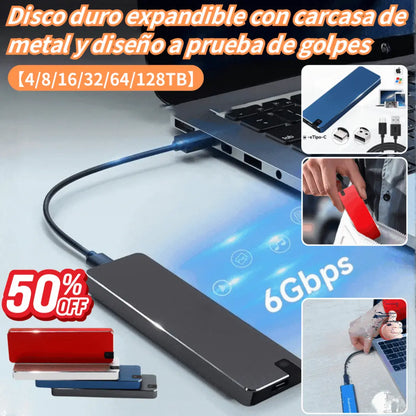 【8TB】⚡ Disco Duro USB 3.0 Multifuncional de Alta Velocidad | Transferencia Rápida, Gran Compatibilidad, Almacenamiento Sin Preocupaciones 💻📦
