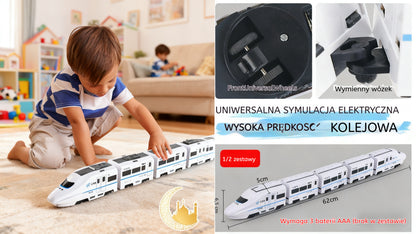 🚆【50% zniżki ograniczonej czasowo】Bestsellerowa elektryczna zabawka – symulator szybkiego pociągu, mały pociąg