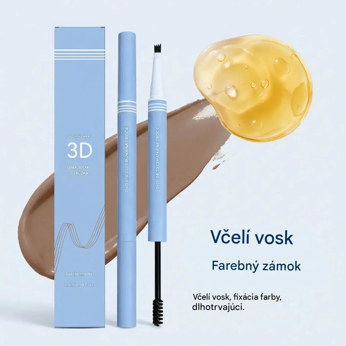 ✨ Rozlúčte sa s riedkym, nerovným obočím – vytvorte si prirodzené a dlhotrvajúce obočie s touto 3D ceruzkou na obočie s dvoma koncami! ✨