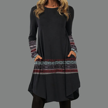 👗50% OFF🍁【S-5XL】Dámske etnické módne ležérne šaty