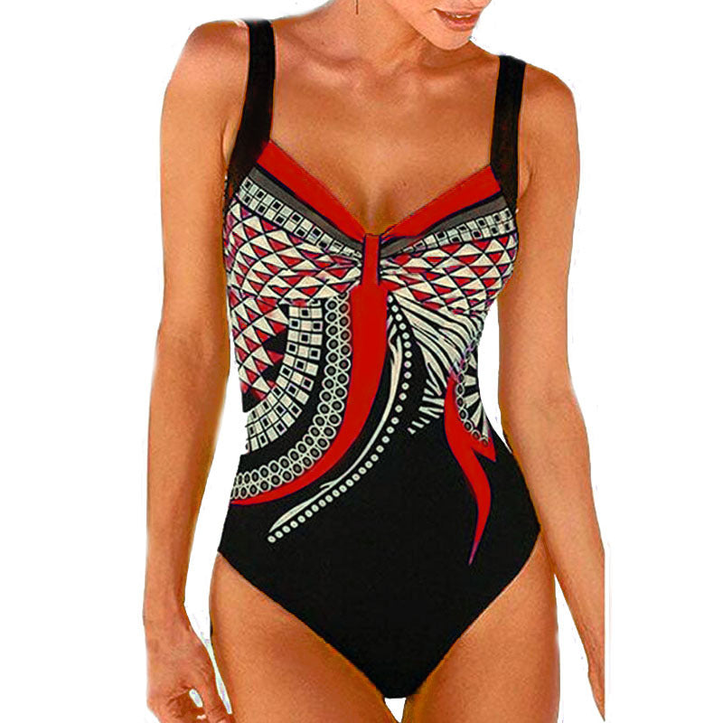 🩱Wyprzedaż sezonowa🏊‍♀️ Nowy strój kąpielowy jednoczęściowy retro 2025 z nadrukiem, bikini