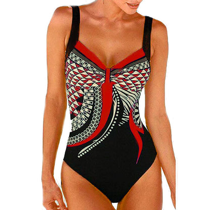 🩱Wyprzedaż sezonowa🏊‍♀️ Nowy strój kąpielowy jednoczęściowy retro 2025 z nadrukiem, bikini