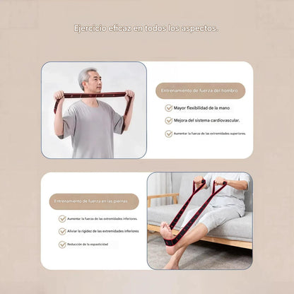 50%OFF--Banda de goma de resistencia para desarrollar músculos, estirar piernas y banda de goma elástica para personas de mediana edad y mayores.